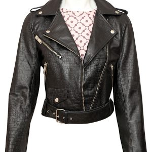 Women Savana Croped Biker Jacket