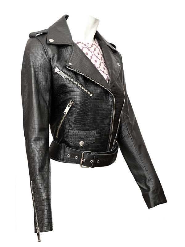 Women Savana Croped Biker Jacket - Image 2