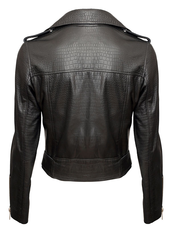 Women Savana Croped Biker Jacket - Image 4