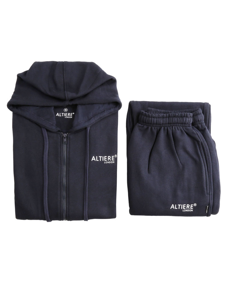 Men's Tracksuit Classic Fleece Set Full-Zip (Navy) - Image 5
